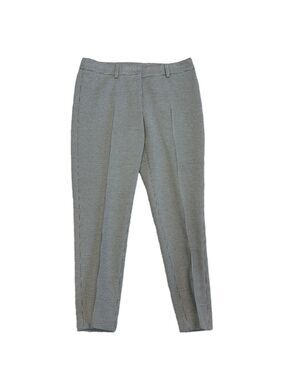 Akris Punto black white houndstooth plaid check ankle pants Sz 8 NWOT